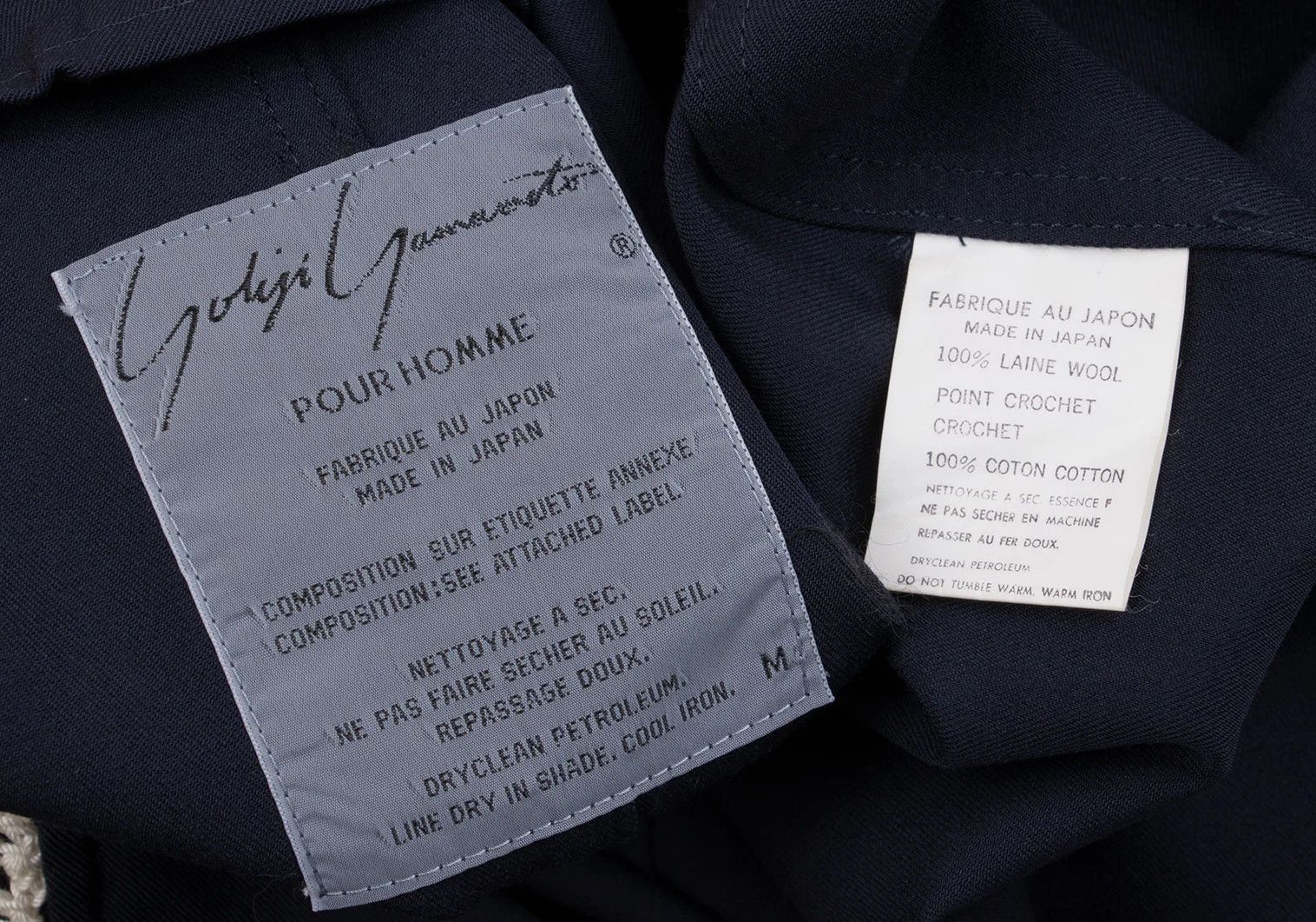 Yohji Yamamoto Yohji Yamamoto Crochet Wool Gabardine Jacket Size US M / EU 48-50 / 2 - 16 Thumbnail