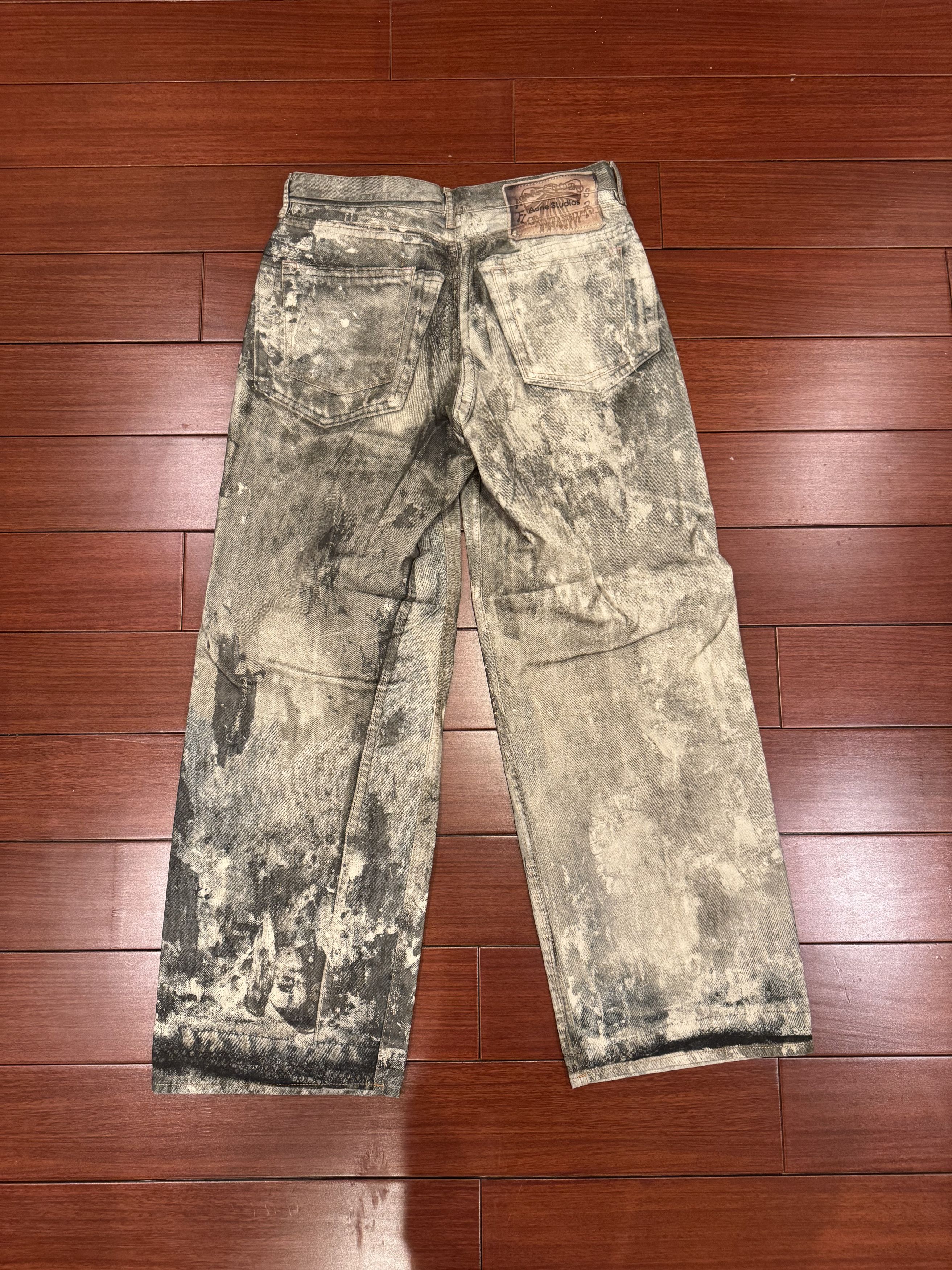 Acne Studios 1981 Splatter LooseFit Jeans Cold Grey Size US 30 / EU 46 - 4 Thumbnail