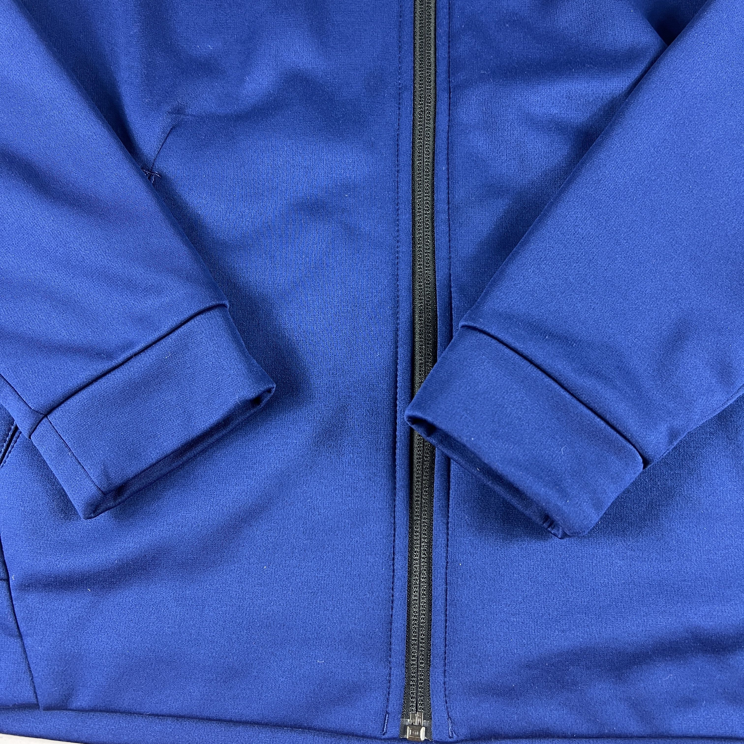 Nike Nike Dri Fit Sweatshirt Blue Black Shiny Full Zip Hoodie Size US M / EU 48-50 / 2 - 2 Thumbnail