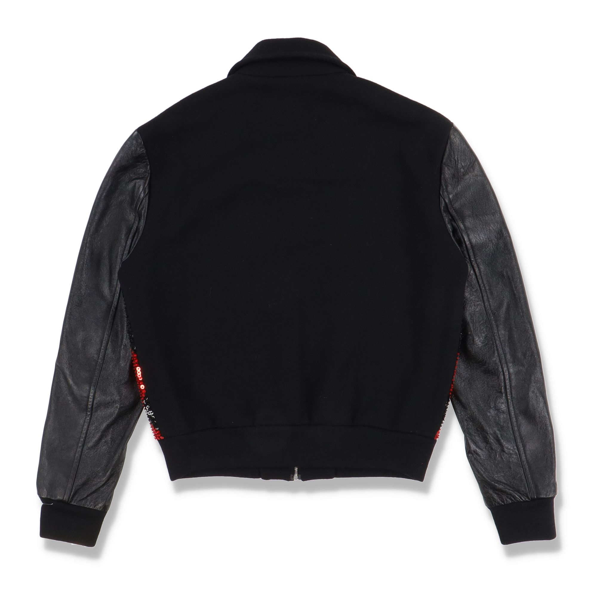 Saint Laurent Paris Sequin Embellished Wool and Leather Bomber Jacket Size US S / EU 44-46 / 1 - 7 Thumbnail