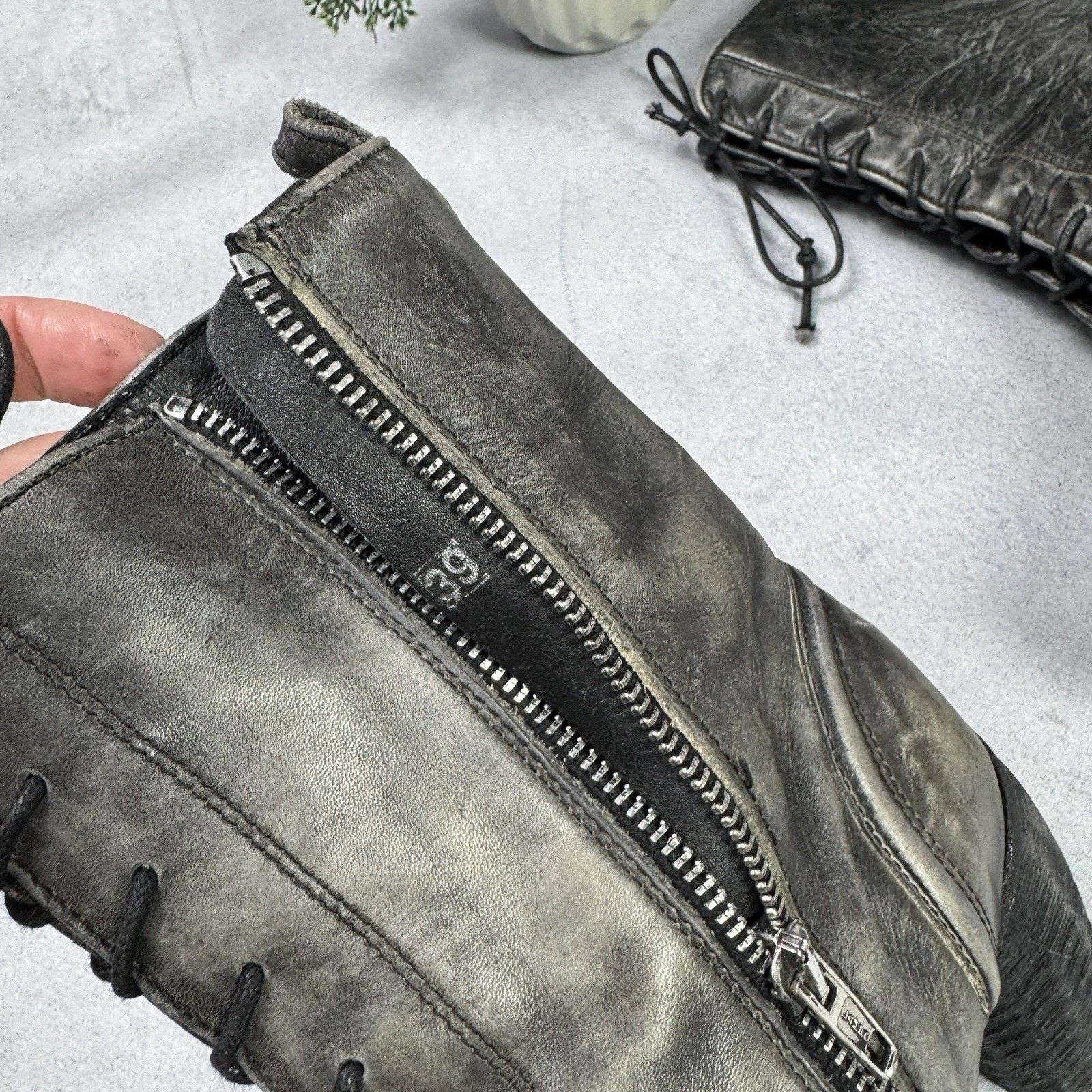 Allsaints All Saints Amarante Heel Distressed Leather Boots 39 US9 Size US 9 / IT 39 - 15 Thumbnail