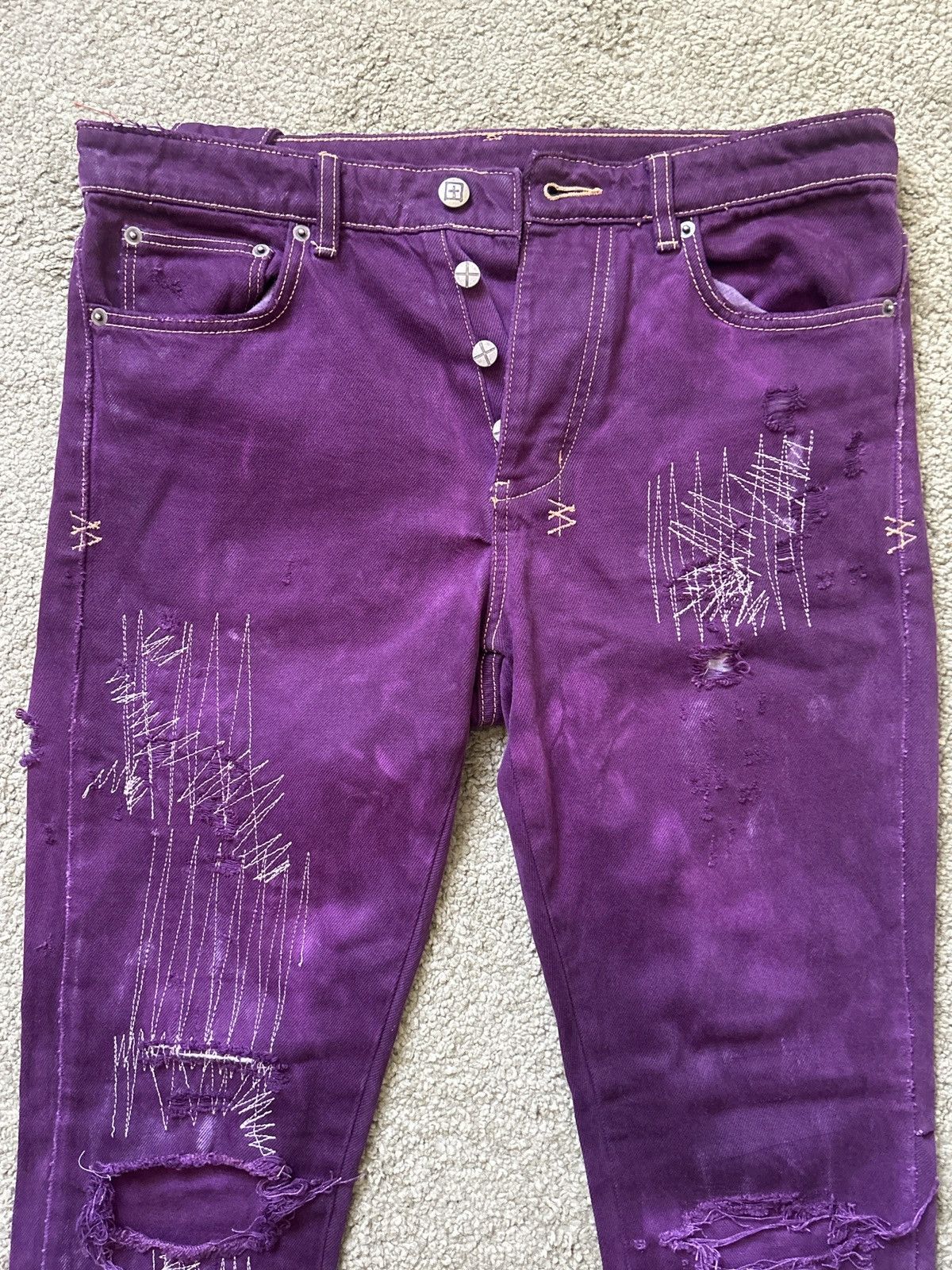 Japanese Brand Purple hand made denim Size US 32 / EU 48 - 3 Thumbnail
