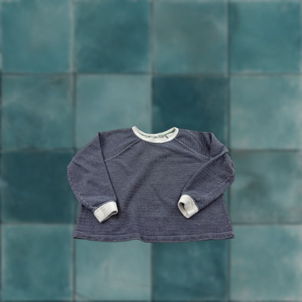 Orvis VINTAGE Orvis Sweater Womens XL Blue White Herringbone Crewneck Cotton Pullover Size XL / US 12-14 / IT 48-50 - 1 Thumbnail