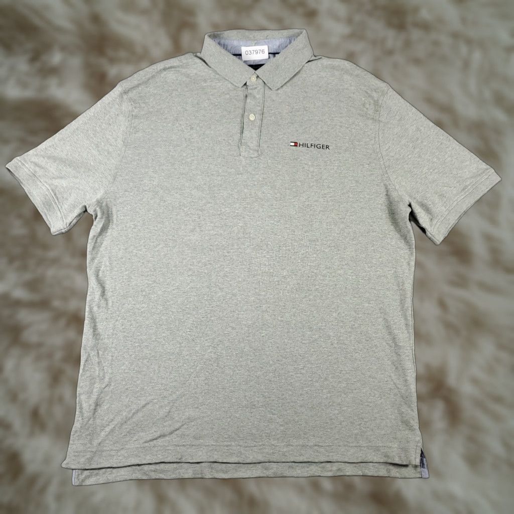 Tommy Hilfiger Tommy Hilfiger Polo Shirt Mens Large Gray Short Sleeve Casual Activewear Size US L / EU 52-54 / 3 - 1 Thumbnail