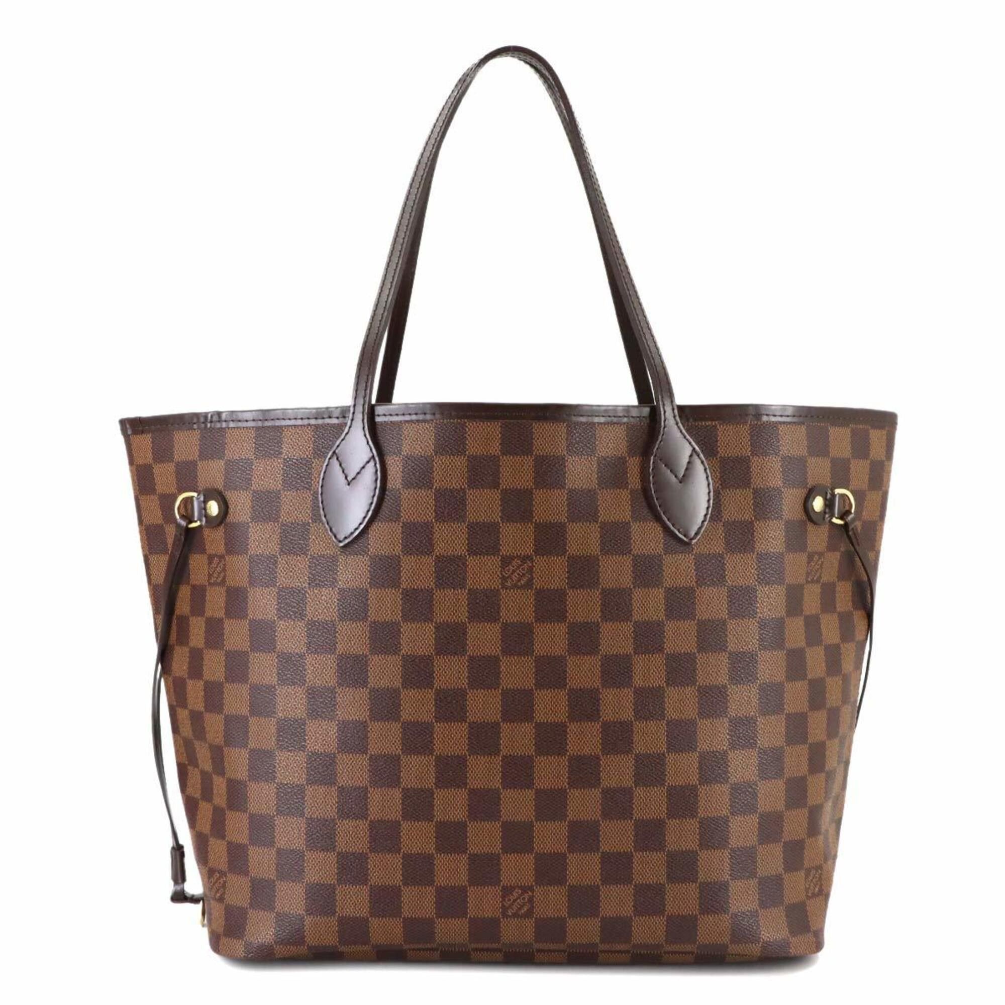 Louis Vuitton Louis Vuitton Damier Neverfull MM Tote Handbag, Ebene Cerise N51105 Brown Size ONE SIZE - 1 Thumbnail