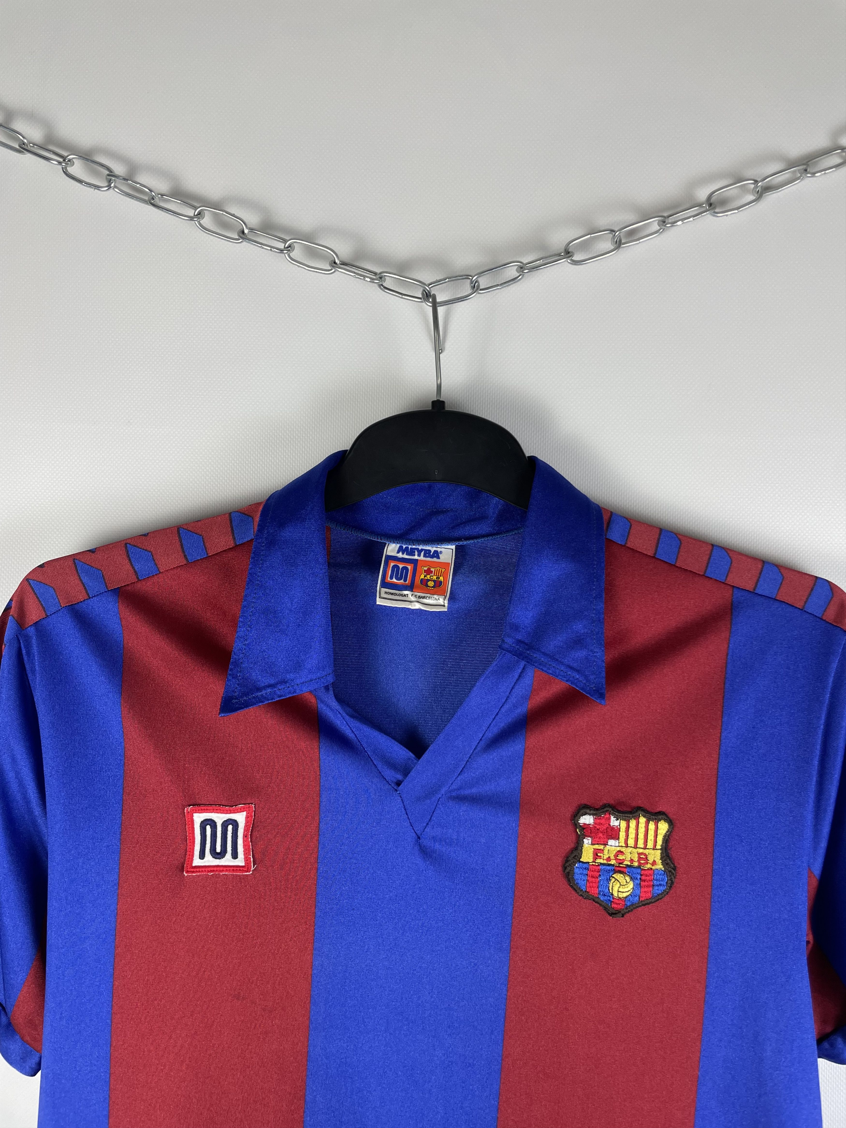 Vintage BARCELONA 1984/1989 HOME FOOTBALL SHIRT MEYBA VINTAGE Size US M / EU 48-50 / 2 - 3 Thumbnail