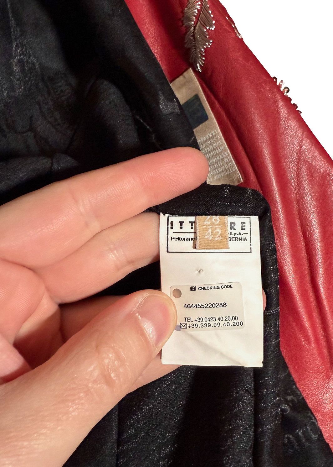 John Galliano Galliano Red Distressed Leather Embellished Blazer Size M / US 6-8 / IT 42-44 - 12 Thumbnail