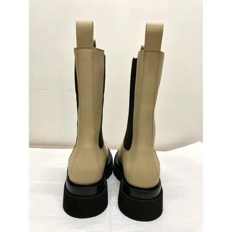 Bottega Veneta o1n1vont1024 Lug Boots in Beige Size US 4 / IT 34 - 8 Thumbnail