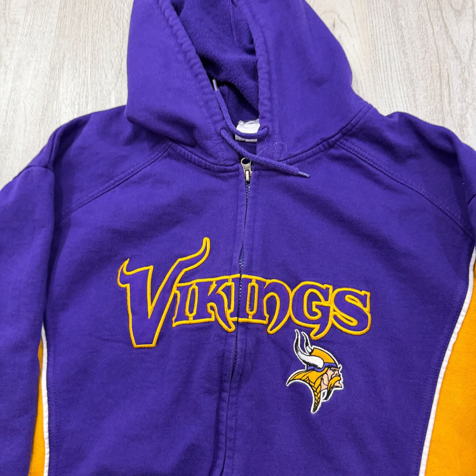 Vintage Vintage Minnesota Vikings Full Zip Hoodie Men's 2XL Purple Size US XXL / EU 58 / 5 - 3 Thumbnail