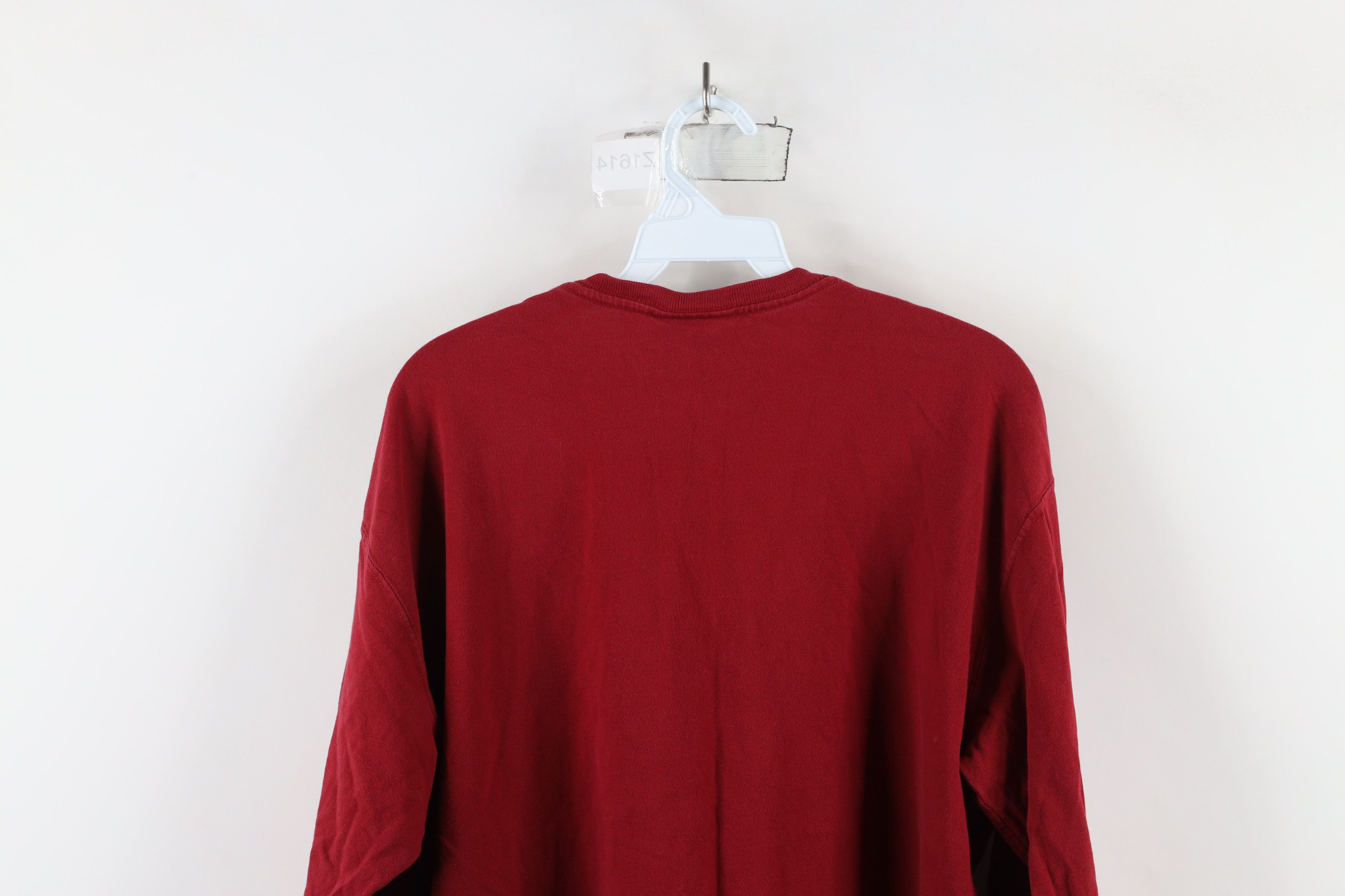 Russell Athletic × Vintage Vintage 90s Russell Athletic Long Sleeve T-Shirt Red Cotton Size US L / EU 52-54 / 3 - 12 Thumbnail