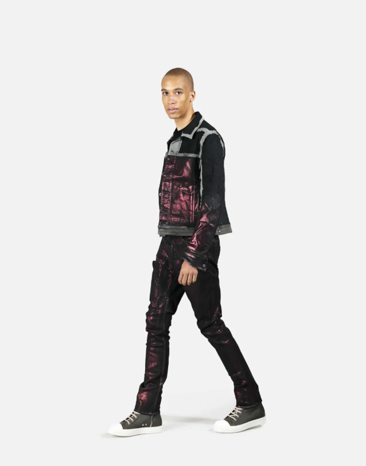 Rick Owens Rick Owens Foil Wax Bruise Denim Size US 27 - 9 Thumbnail