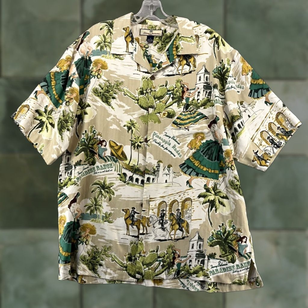 Tommy Bahama Tommy Bahama Hawaiian Shirt Mens M Silk 100% Silk Floral Short Sleeve Button-Up Multicolor Pineapple Rodeo Classic Casual Travel Size US M / EU 48-50 / 2 - 1 Thumbnail