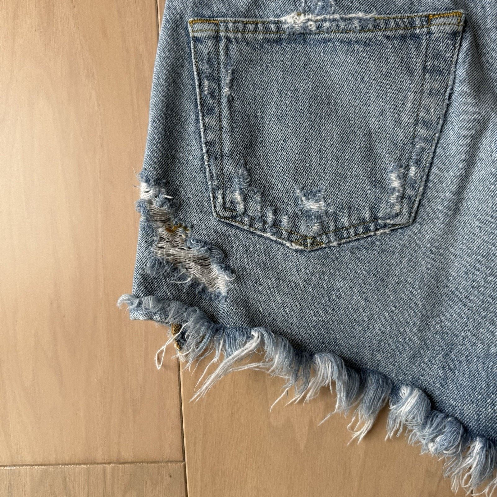 Agolde Agolde Denim Shorts Women's 31 Blue Jorts Summer Glam Boho Size 31" - 9 Thumbnail