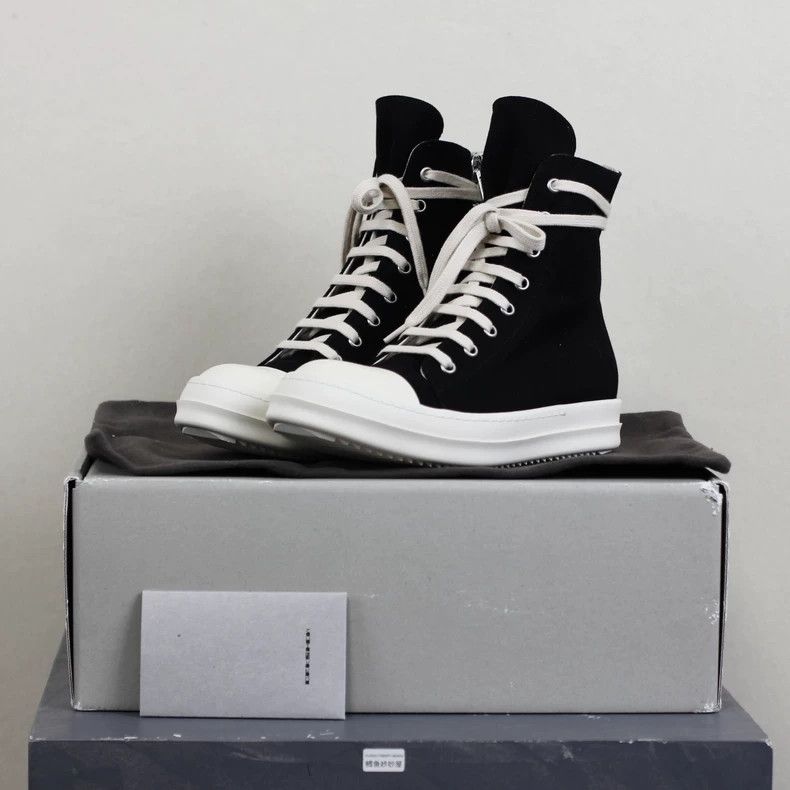 Rick Owens rick owens Double line canvas high-top classic big Converse Size US 5.5 / IT 35.5 - 2 Thumbnail