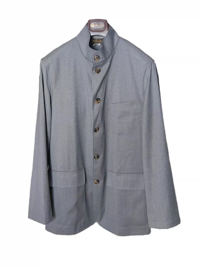 Loro Piana LORO PIANA Unstructured wool coat with long sleeves Size L / US 10 / IT 46 - 1 Thumbnail