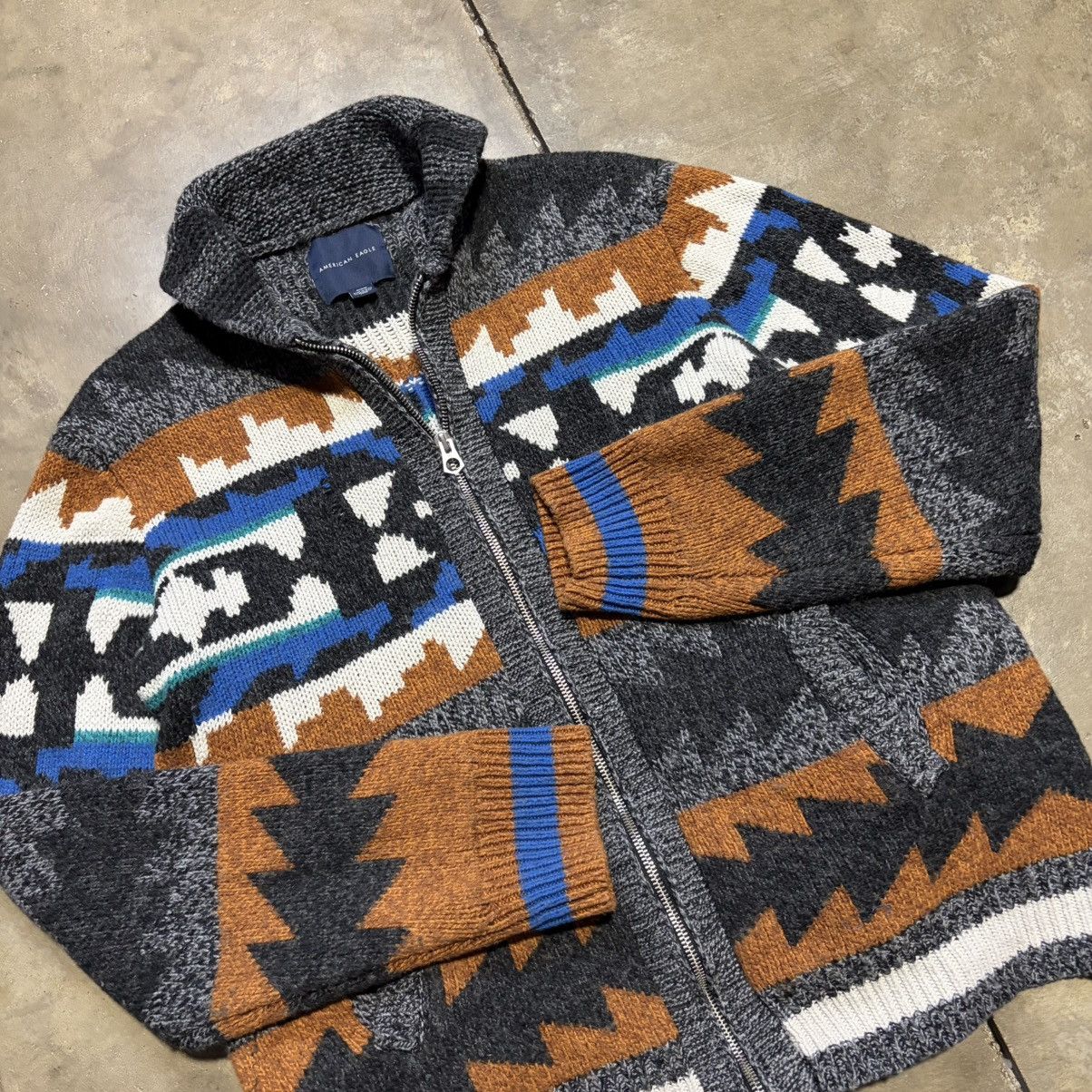 American Eagle Outfitters Vintage American Eagle Sweater Cardigan Zip Western Cowichan Size US M / EU 48-50 / 2 - 4 Thumbnail