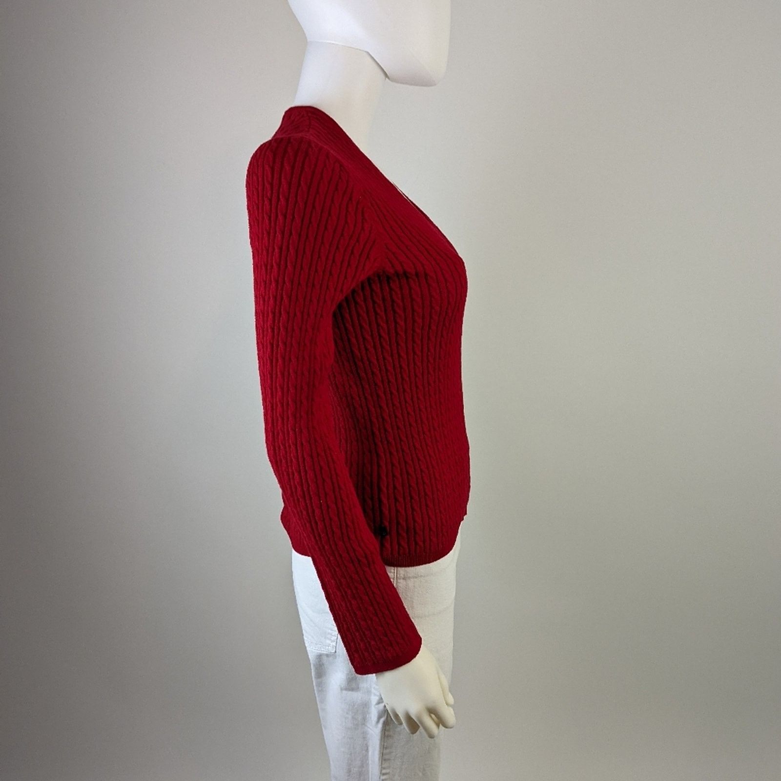Lauren Ralph Lauren Lauren Ralph Lauren Ribbed V Neckline Sweater S Size S / US 4 / IT 40 - 4 Thumbnail