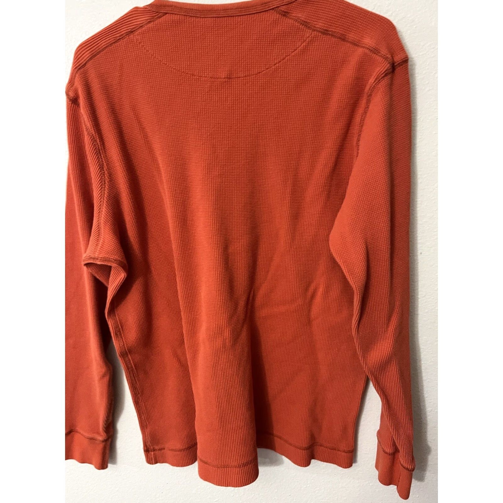 Lands' End Lands' End Sweater Shirt Mens Large L 42-44 Orange Crew Neck Pullover Knit Cotton 100% Vintage? No; All Seasons Classic American Fashion Mens Size US L / EU 52-54 / 3 - 3 Thumbnail