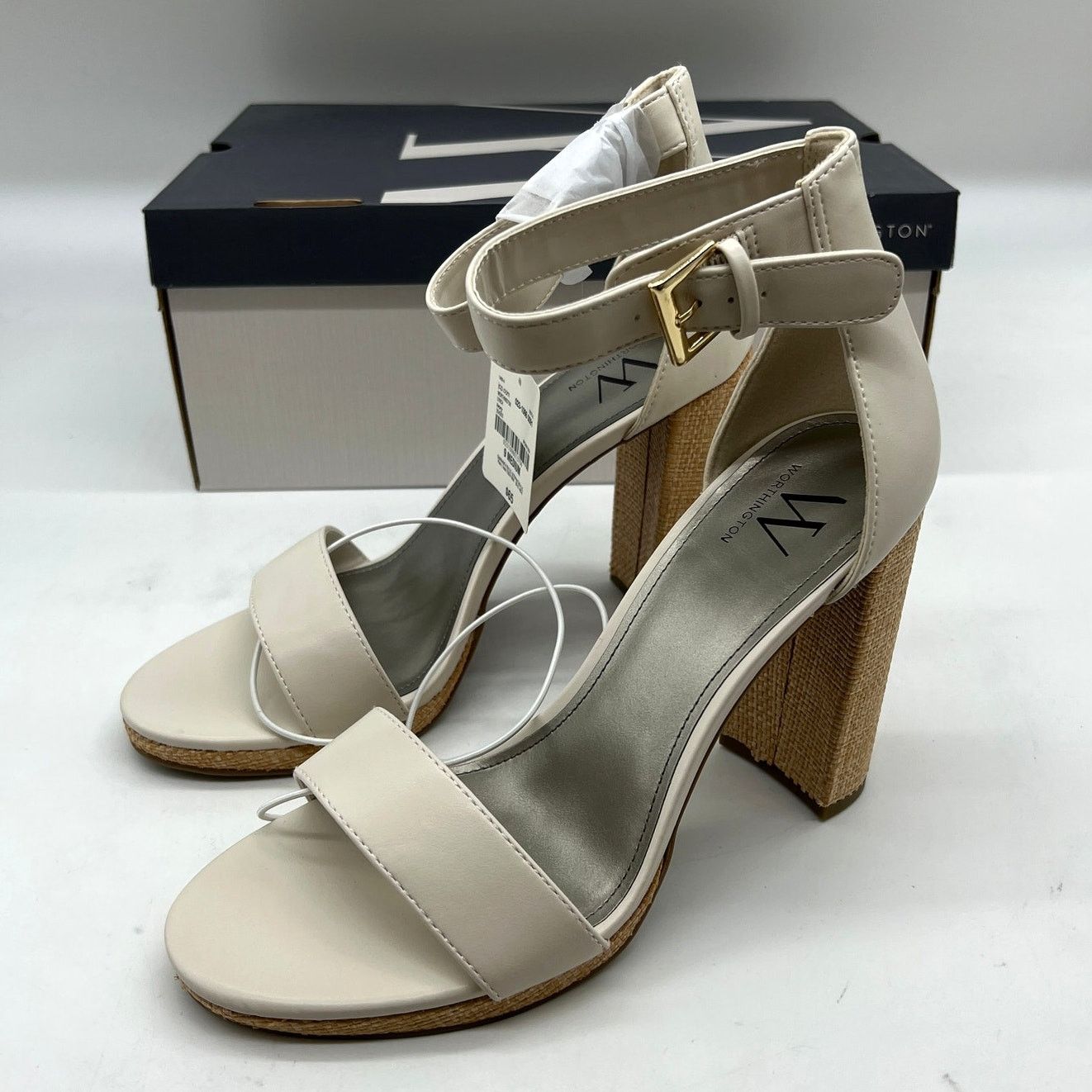 Other Worthington Womens Lynch Heeled Sandals Ivory Size US 9 / IT 39 - 1 Thumbnail