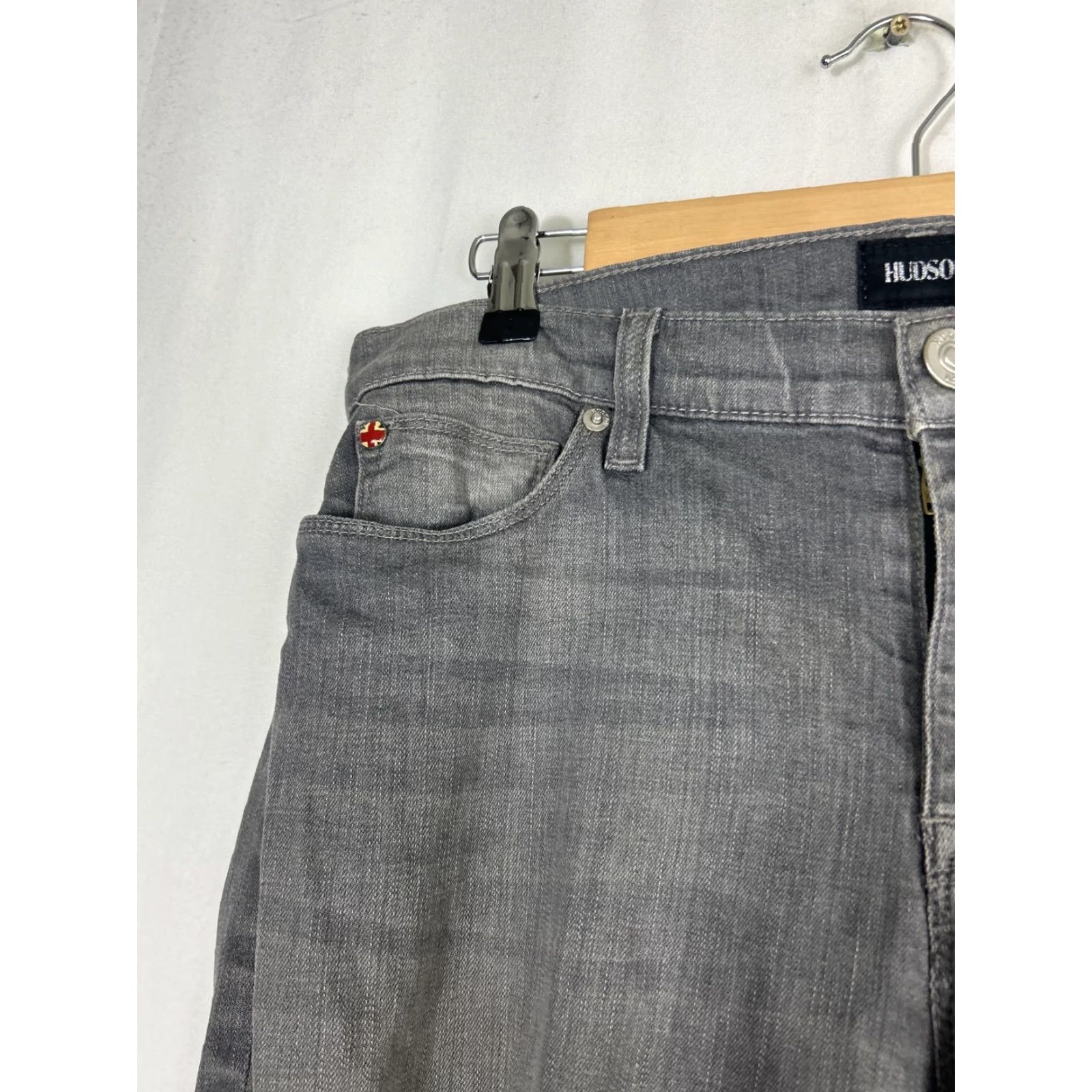 Hudson Hudson Jeans Womens 30 Super Skinny Krista Gain Gray Denim 34x27 Size 30" / US 8 / IT 44 - 4 Thumbnail