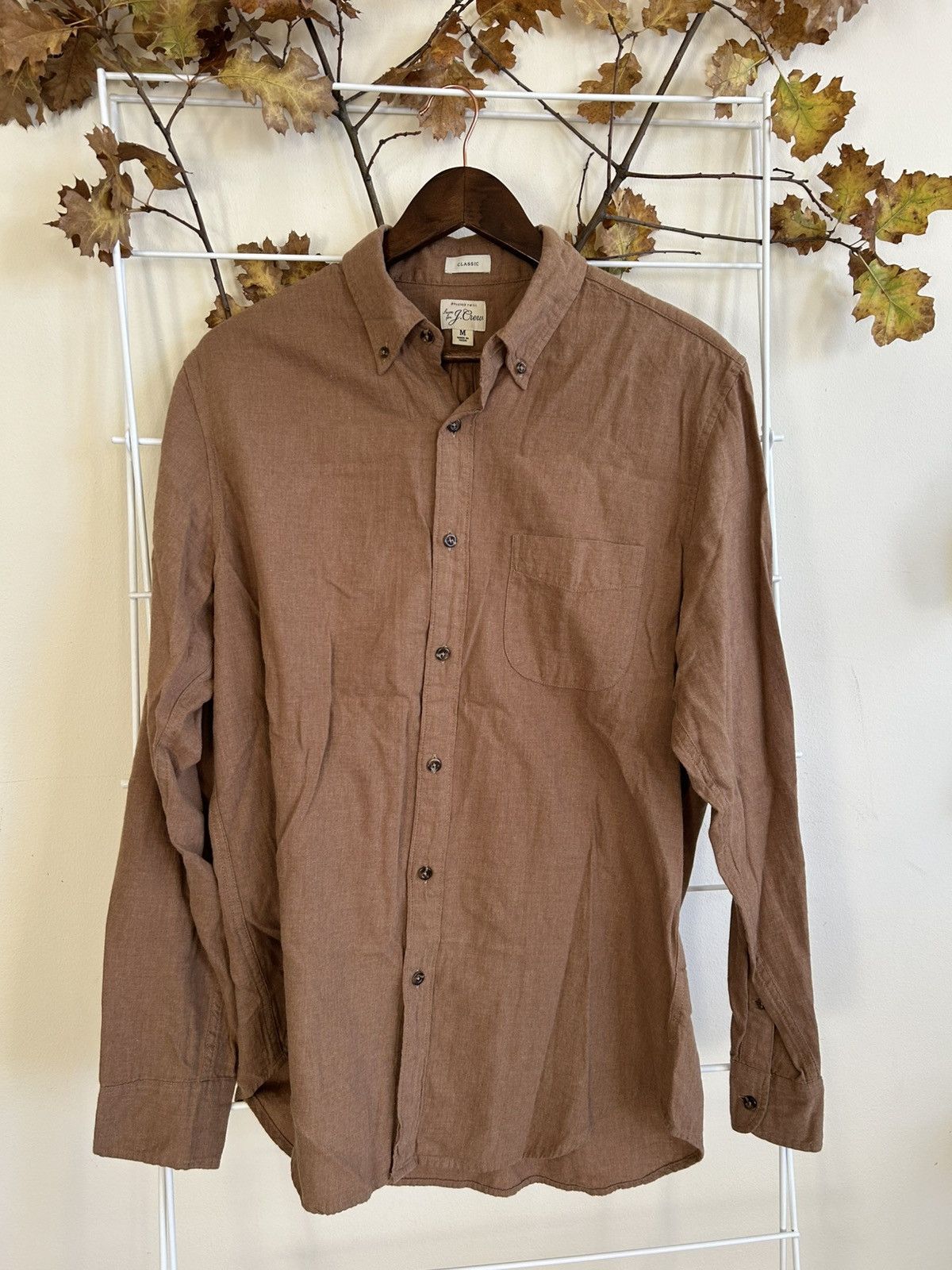 J.Crew Vintage J Crew brushed twill button shirt in brown Size US M / EU 48-50 / 2 - 1 Thumbnail