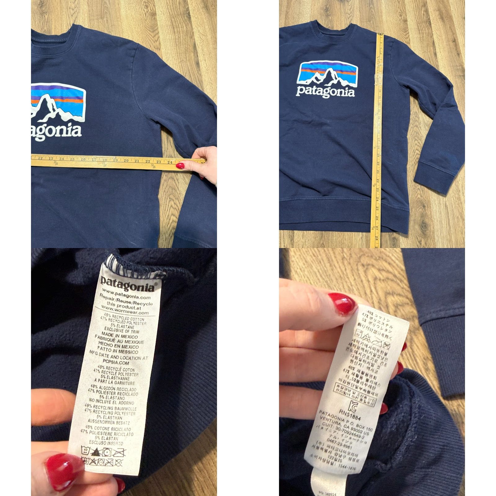Patagonia Patagonia Sweater Men's Large Blue Logo Graphic Print Crewneck Pullover Size US L / EU 52-54 / 3 - 8 Thumbnail