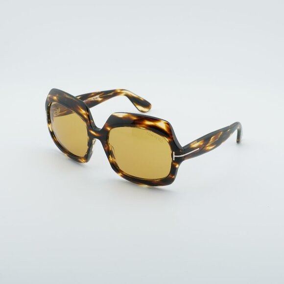 Tom Ford Tom Ford Ren FT1155 52E Sunglasses Havana Square Frame Size ONE SIZE - 1 Thumbnail