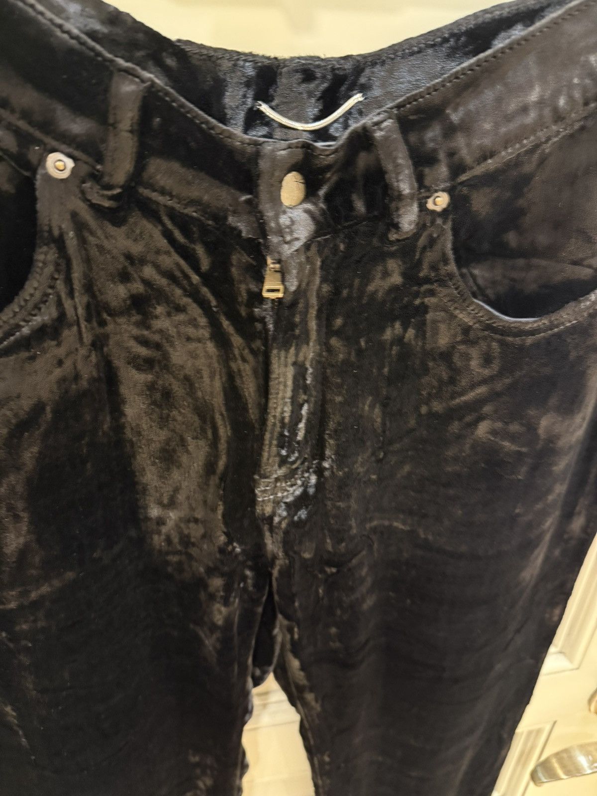 Saint Laurent Paris velvet black pants size 30 Size US 30 / EU 46 - 8 Thumbnail