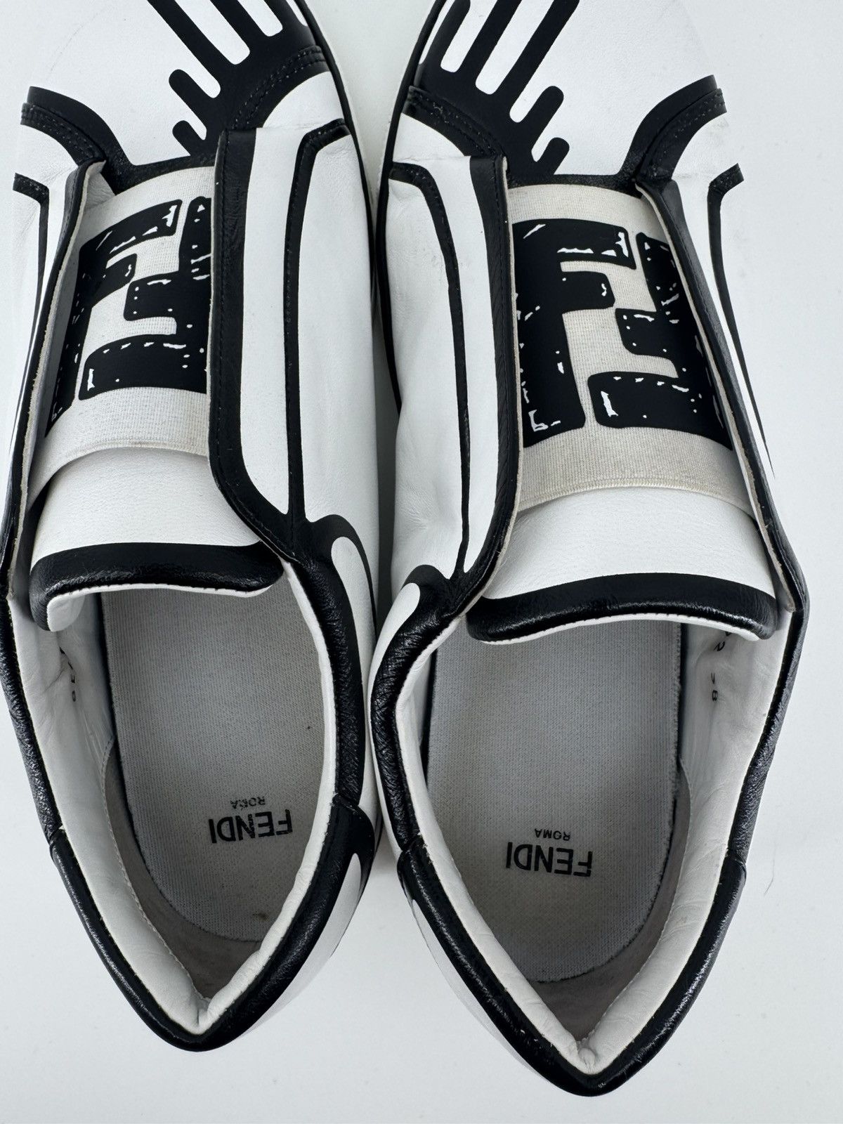 Fendi Fendi x Joshua Vides leather slip-on sneakers Size 38 Size US 8 / IT 38 - 5 Thumbnail