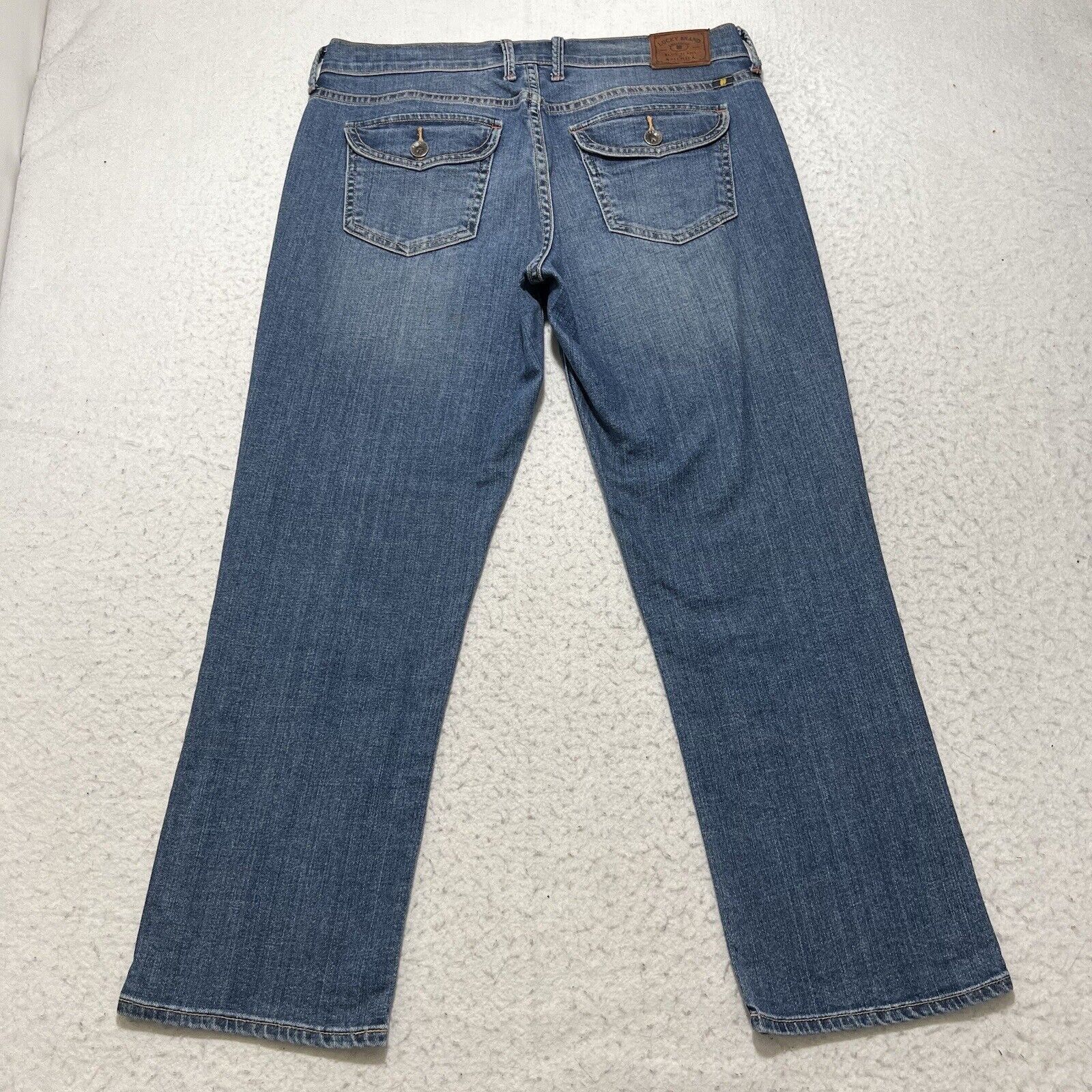 Lucky Brand Lucky Brand 8/29 Straight Leg Distressed Blue Jeans Size 30" / US 8 / IT 44 - 6 Thumbnail