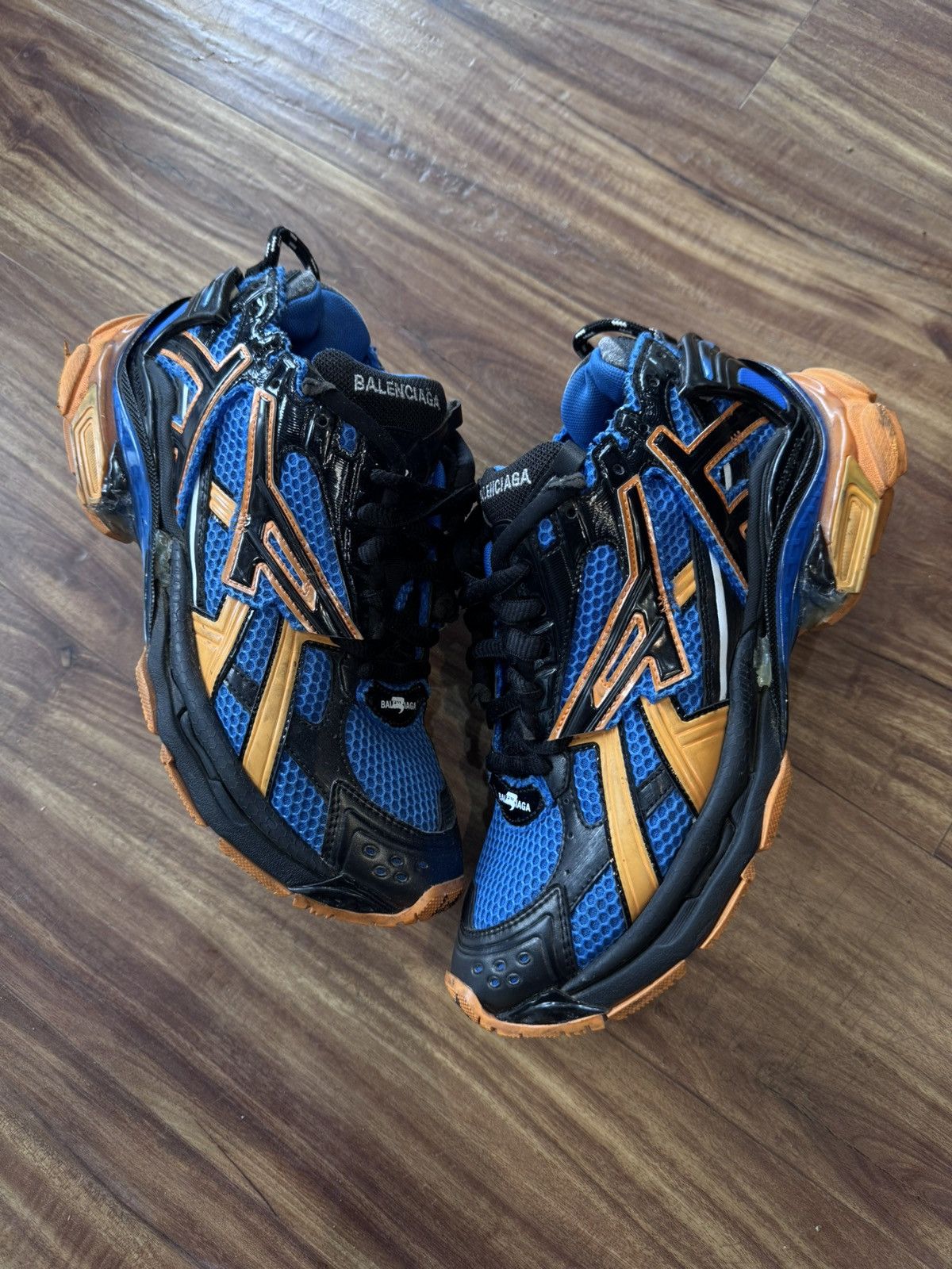 Balenciaga Balenciaga Runner Sneaker (Blue, Orange) | Grailed