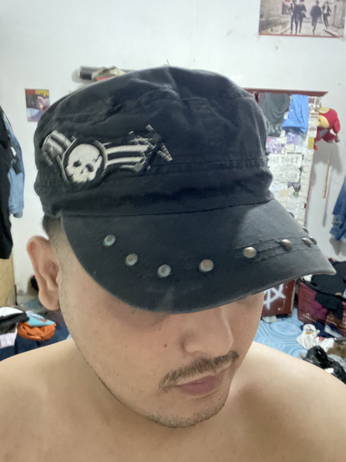Hysteric Glamour 💸BINDINGOFFER💸Japanese cadet hat skull studed lgb styled Size ONE SIZE - 7 Thumbnail