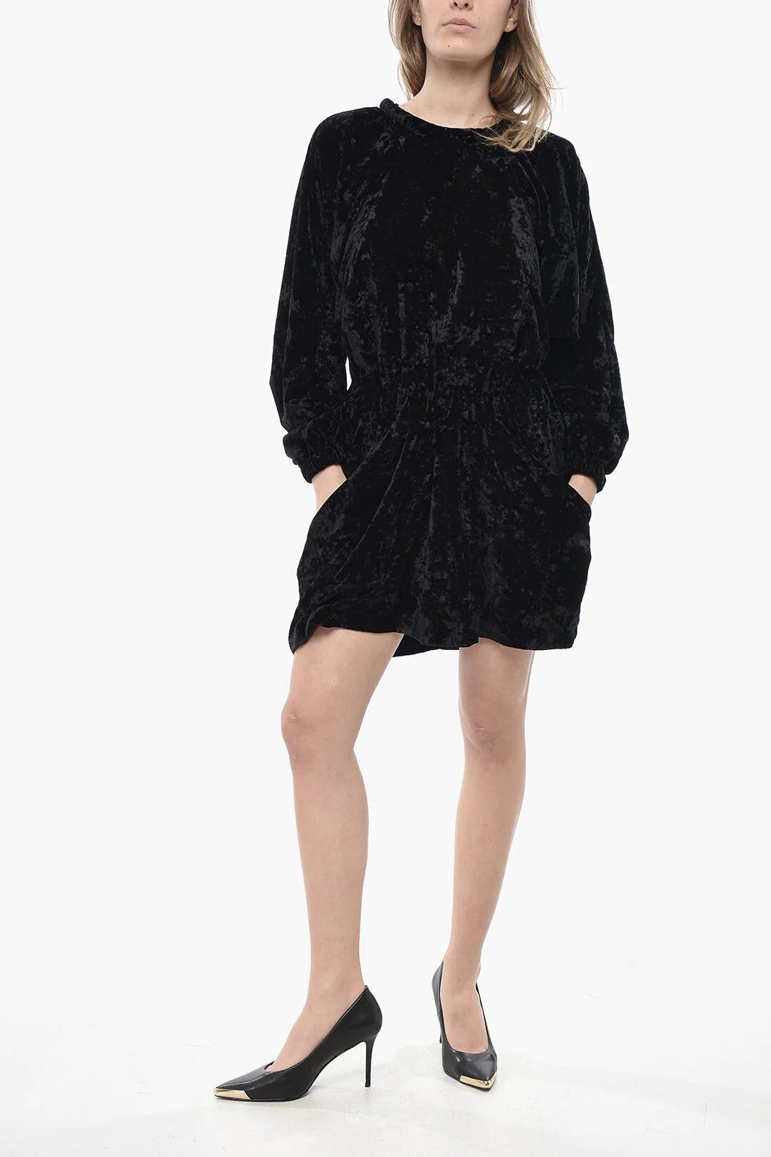 Isabel Marant og1mm0326 Chenille Dress in Black Size S / US 4 / IT 40 - 1 Thumbnail