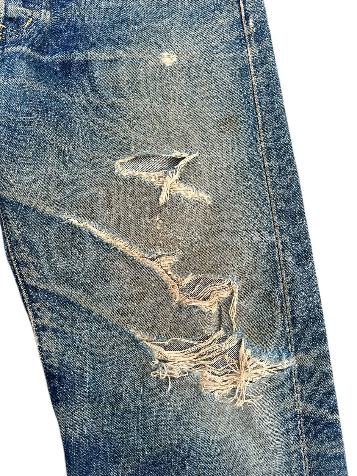 Kapital Thrashed Vintage Levis Big E Selvedge Denim Jeans Size US 33 - 8 Thumbnail