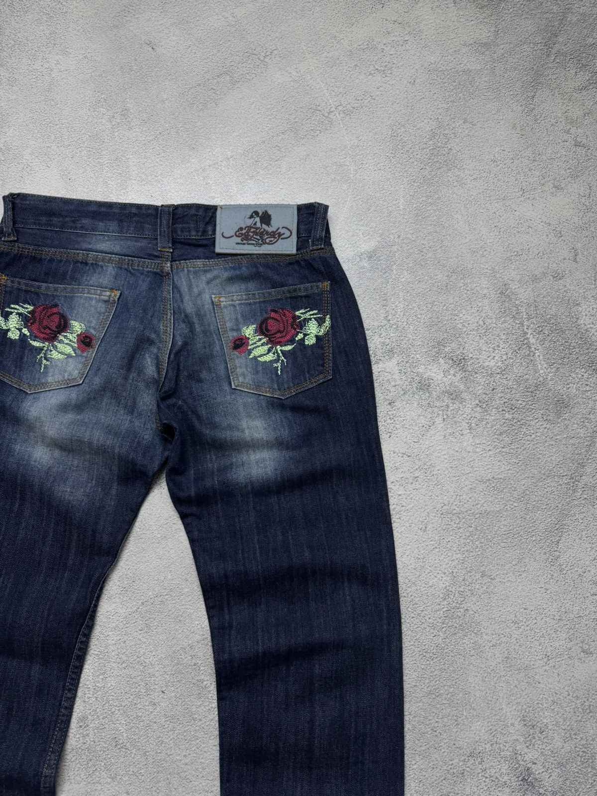 Ed Hardy Vintage Y2k Ed Hardy Eagle Roses 🌹 Big Logo Jeans Denim 00’s Size 30" / US 8 / IT 44 - 8 Thumbnail