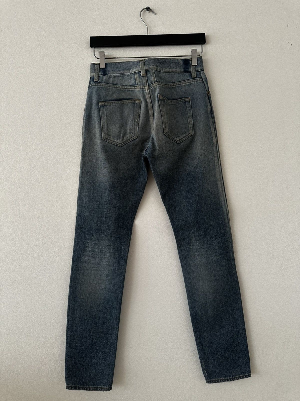 Saint Laurent Paris SS16 D10 Blue Jeans Knee Rip Mid Waist Size US 27 - 8 Thumbnail