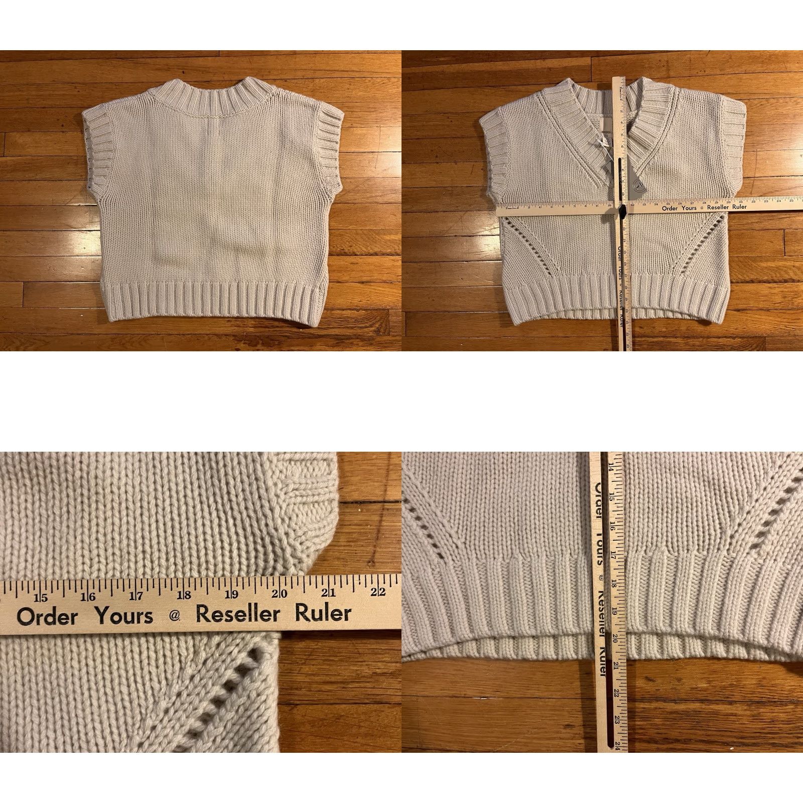 H&M H&M Sleeveless V-Neck Wool Sweater Women’s Medium Beige Size M / US 6-8 / IT 42-44 - 8 Thumbnail