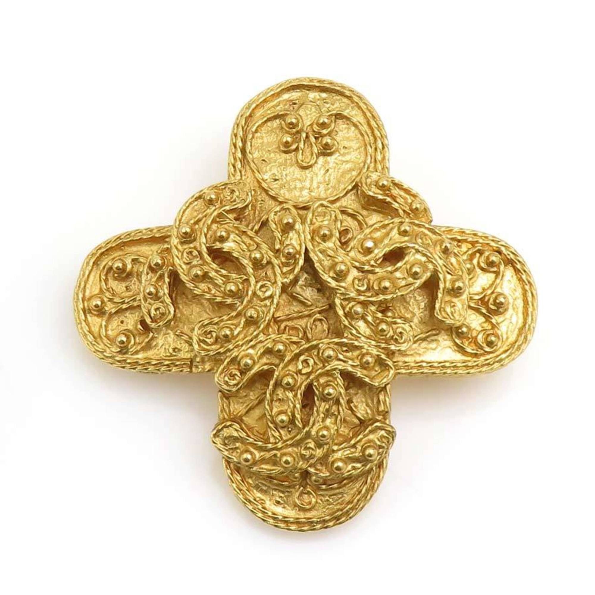 Chanel CHANEL Coco Mark Metal Gold Brooch for Women, Free Shipping e61432i Size ONE SIZE - 1 Thumbnail