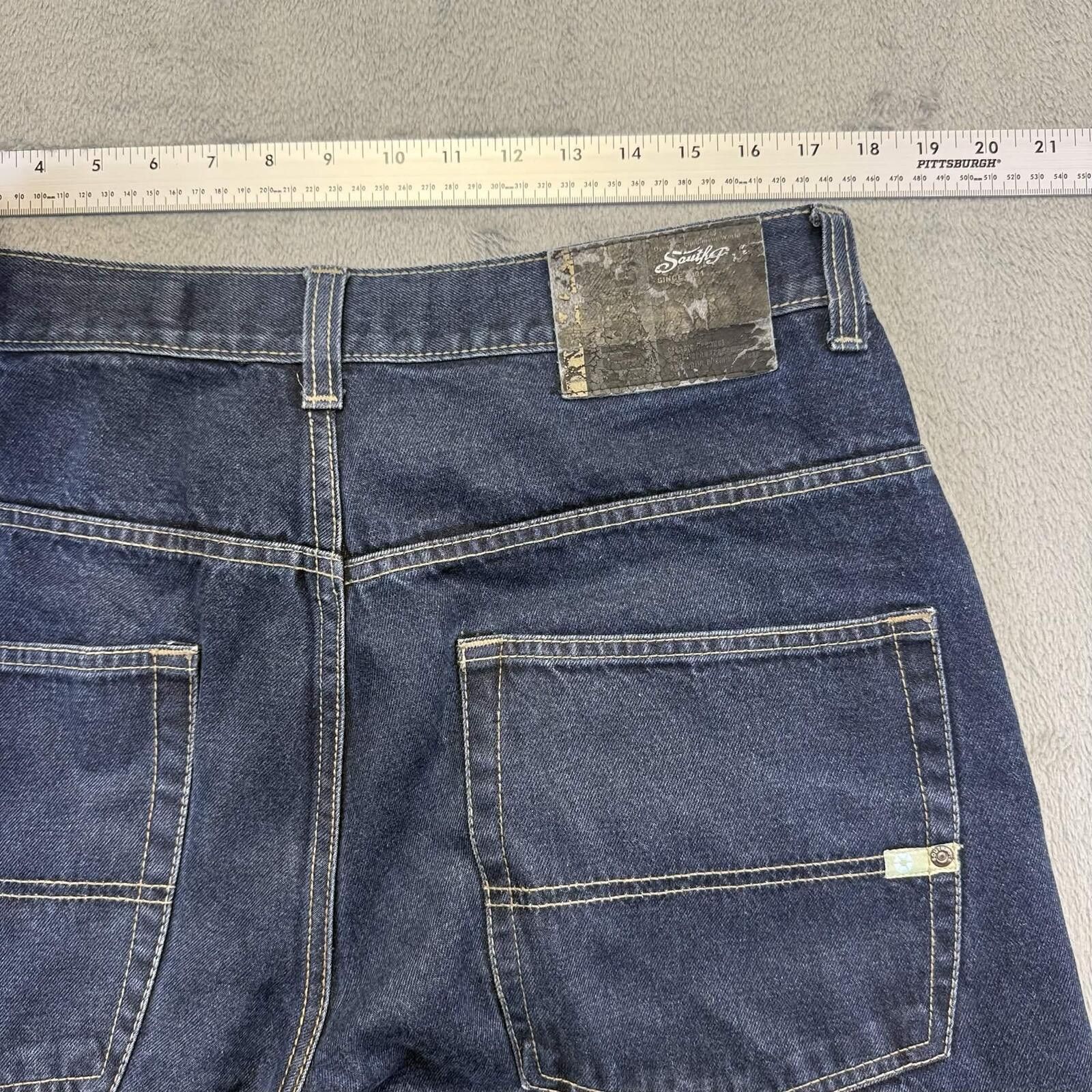 Southpole Southpole Custom Fit Jeans Blue Wide Leg Baggy Denim Size US 38 / EU 54 - 5 Thumbnail