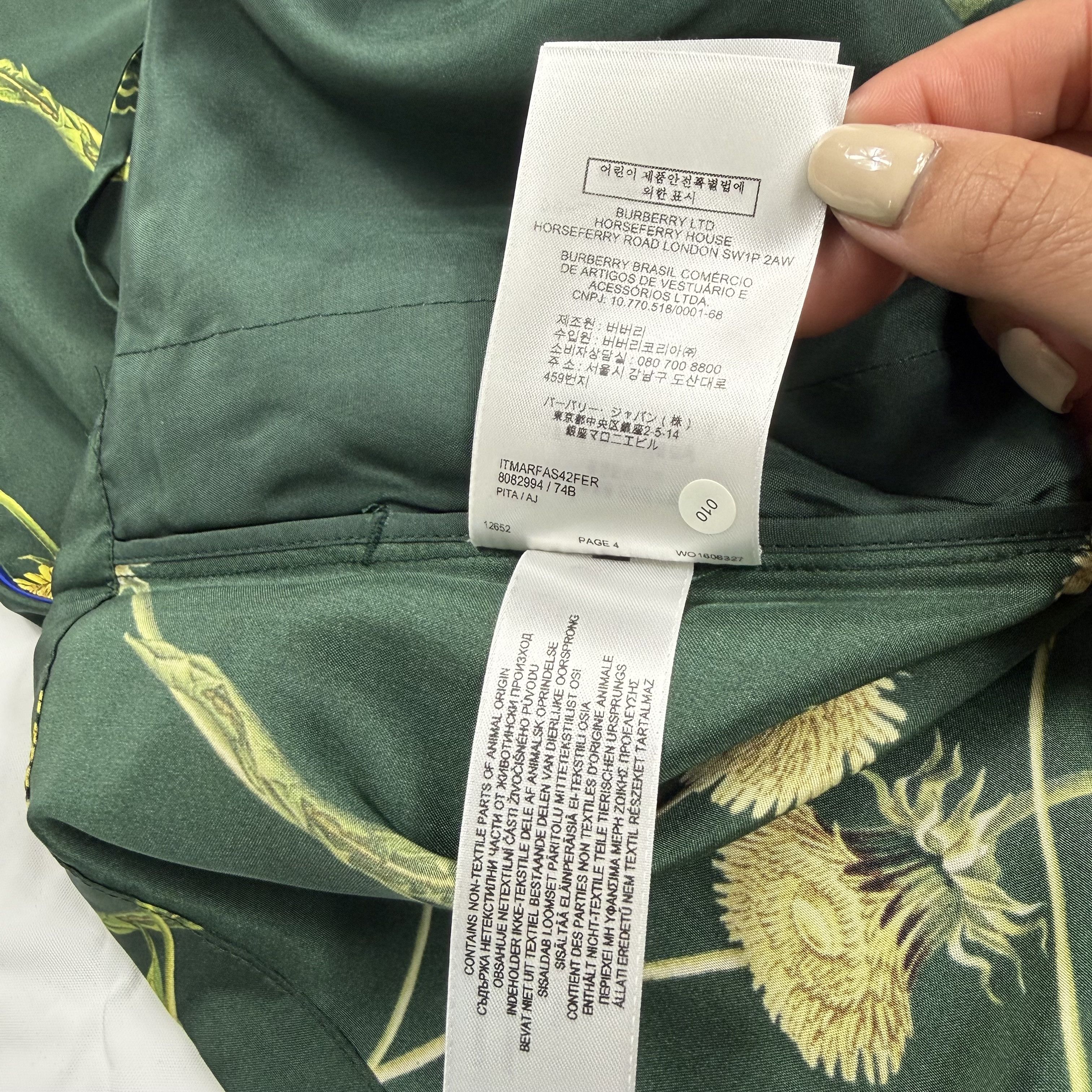 Burberry Burberry Silk Dandelion Print Pants Ivy Green Yellow Size 34" / US 12 / IT 48 - 10 Thumbnail