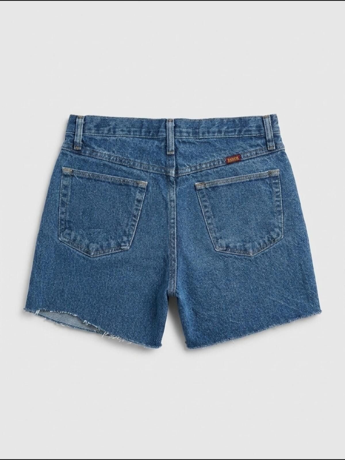 Rustler Vintage Rustler Women's Dark Blue Denim Cutoff Shorts Size 31" - 2 Thumbnail