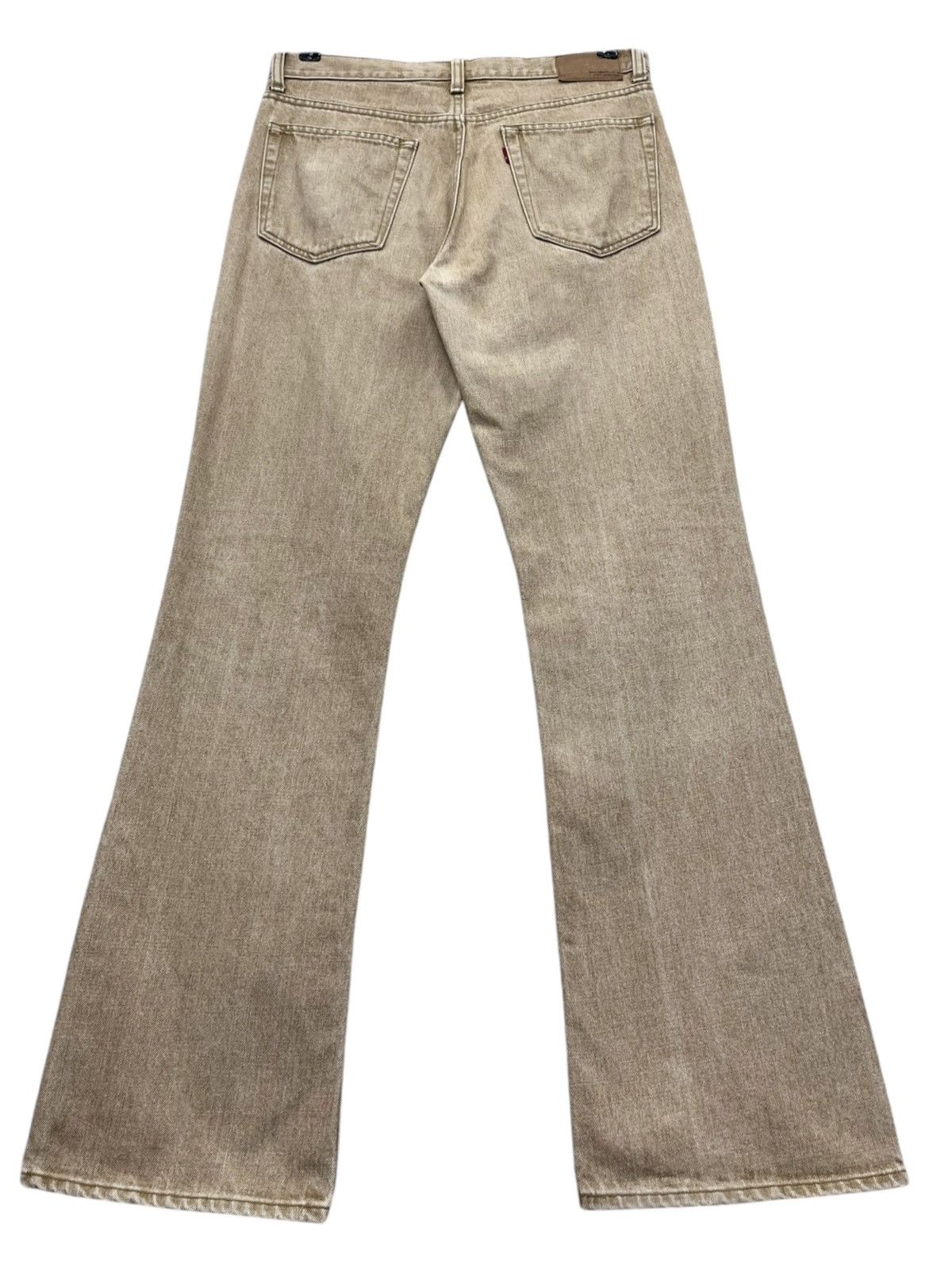 Japanese Brand 🔥Vintage BOBSON CHESSKING Off-brown Flare Denim Jeans Size US 31 - 3 Thumbnail