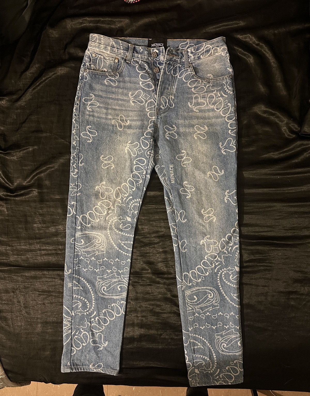Menace Paisley denim Pants 32x32