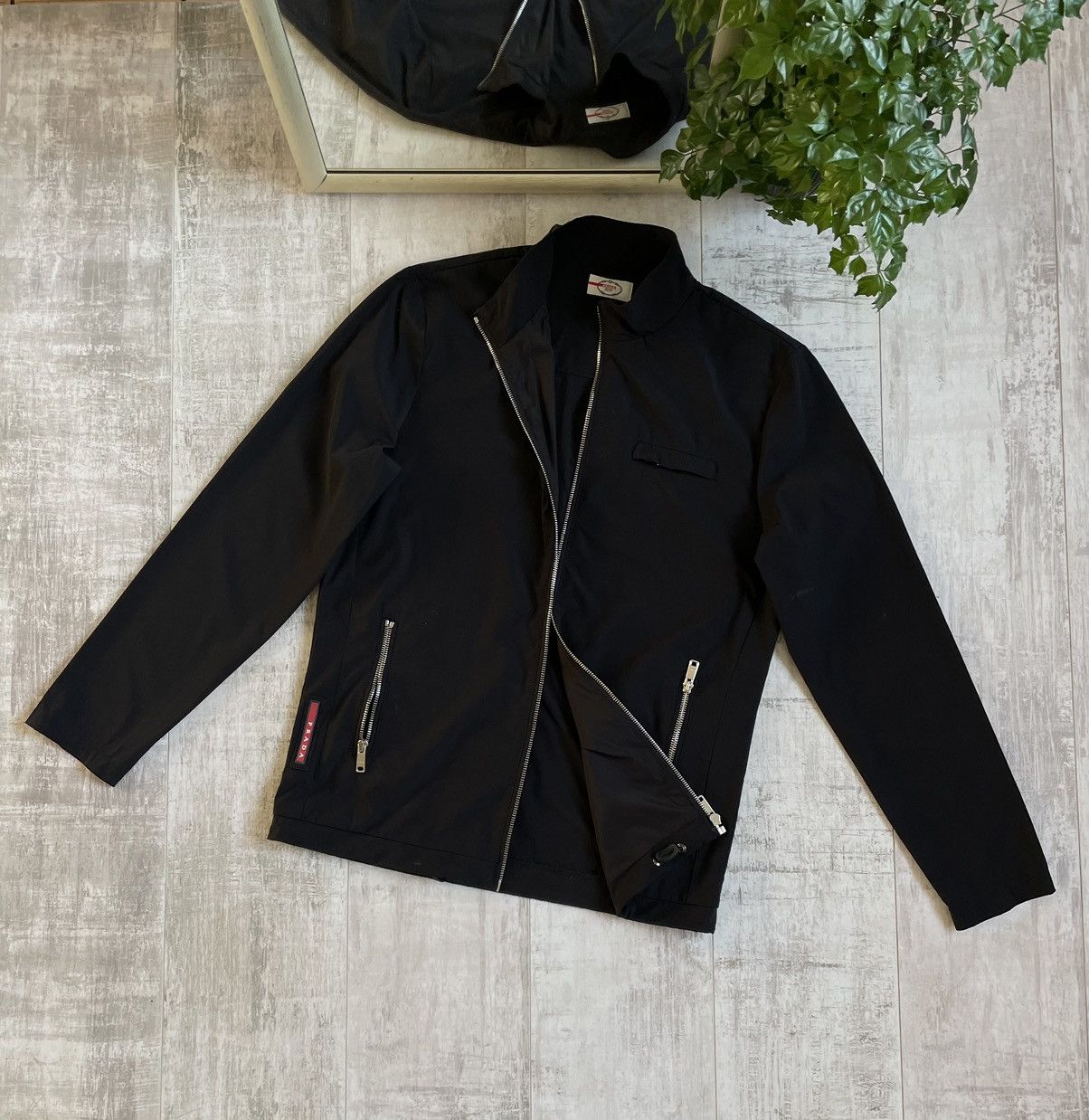 Prada Prada Nylon Black Jacket Red Tab Vintage Made In Ukraine Size US M / EU 48-50 / 2 - 3 Thumbnail