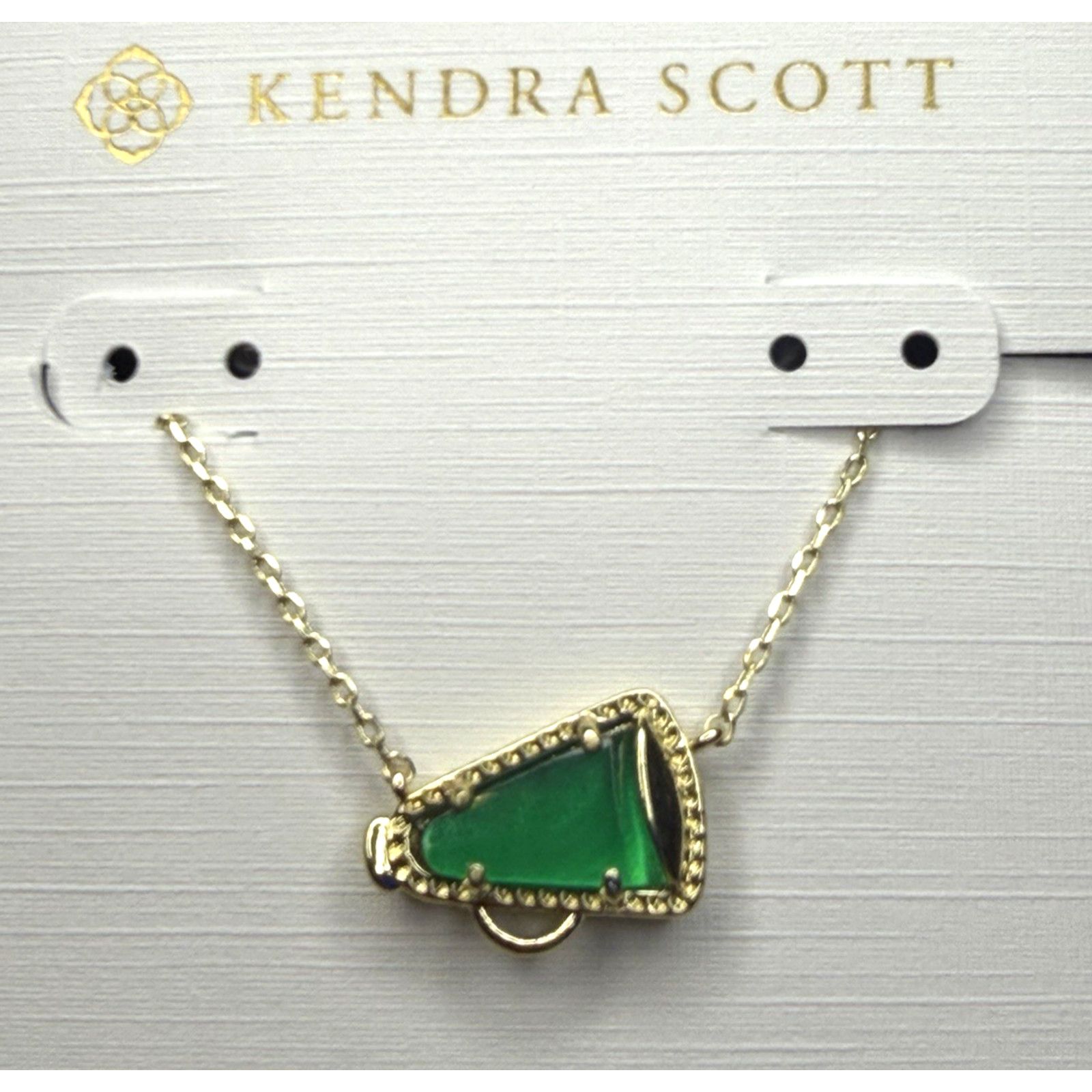 Kendra Scott Kendra Scott Cheer Gold Short Pendant Necklace Emerald NEW Size ONE SIZE - 1 Thumbnail