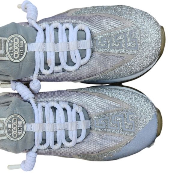 Versace Versace Silver Spackle Chain Reaction sneakers size 37.5 Size US 7.5 / IT 37.5 - 16 Thumbnail