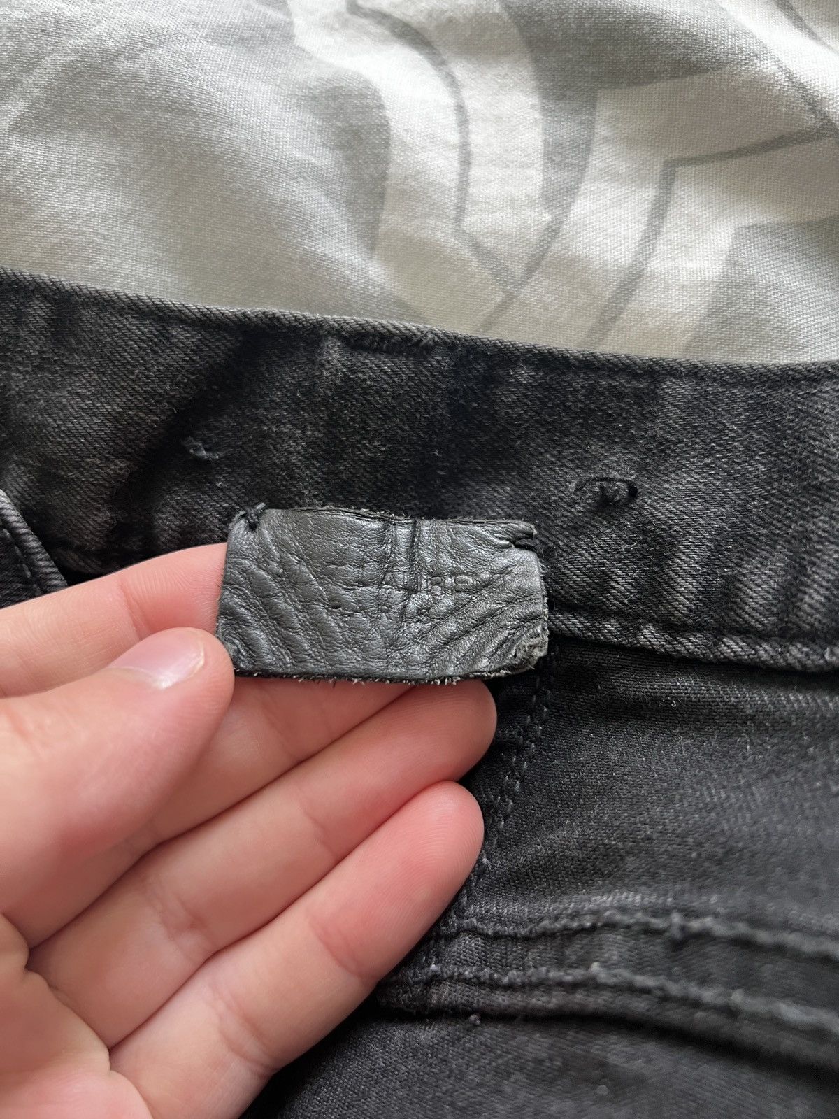 Saint Laurent Paris 🔥🔥 Saint Lauren Black Wash Knife Cut Jeans Size US 32 / EU 48 - 3 Thumbnail