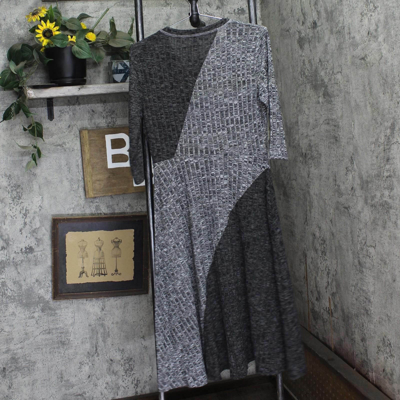 Other Nwt Ny Collection A-line Dress Mhad0445 Dark / Light Gray M Size M / US 6-8 / IT 42-44 - 2 Thumbnail