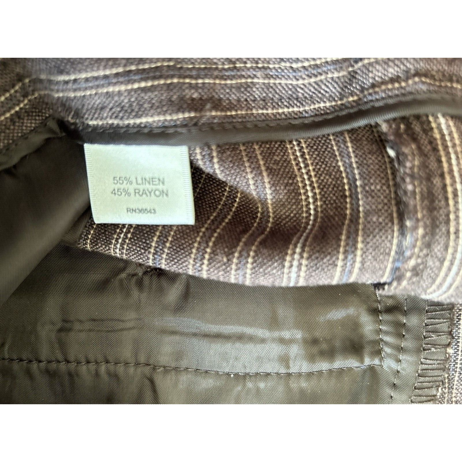 Van Heusen Van Heusen Studio Brown Multicolored Pin Stripes Wide Leg Cu Size 26" / US 2 / IT 38 - 5 Thumbnail