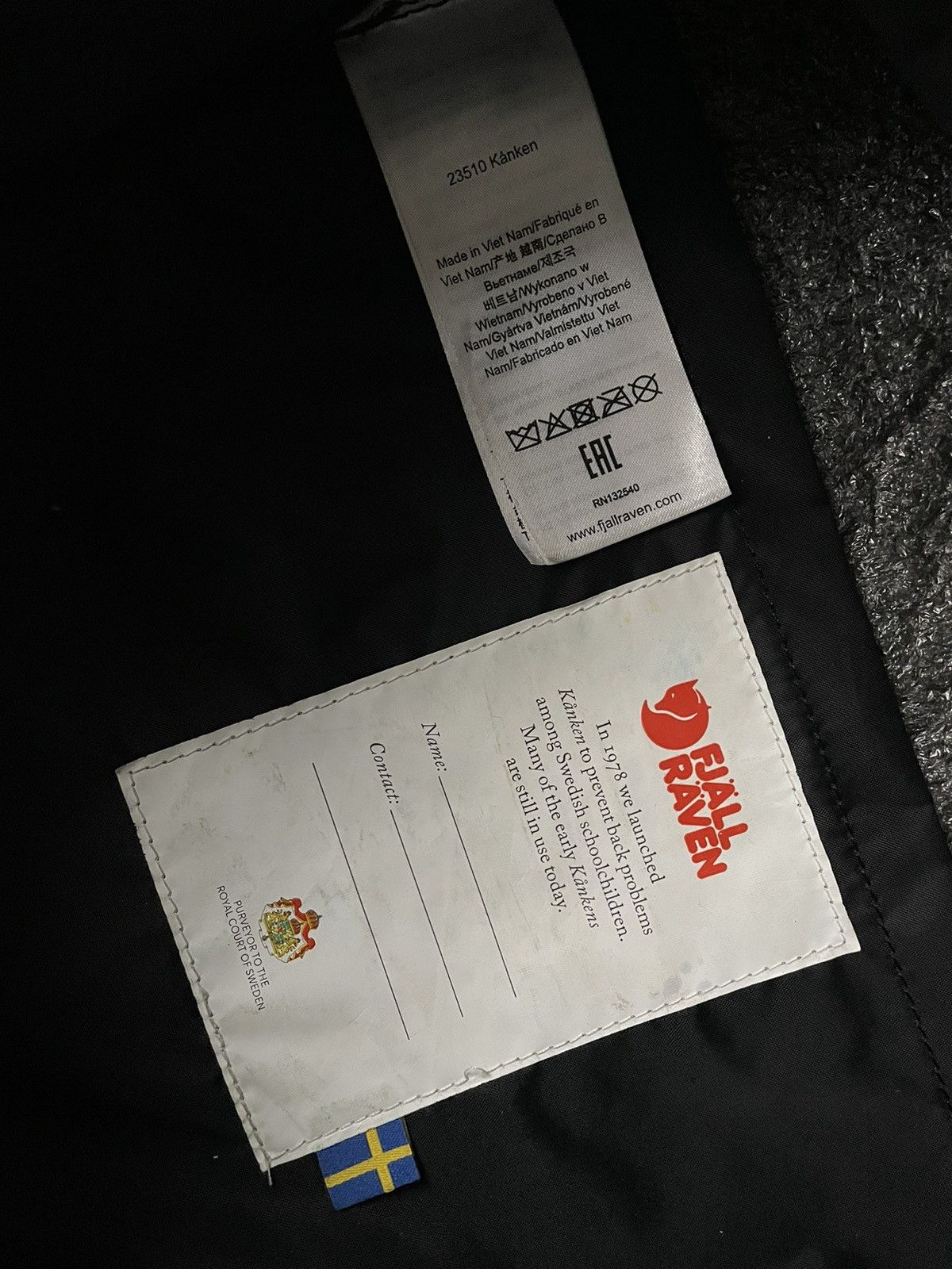 Fjallraven Backpack Fjallraven Kanken 23510 Black Color Unisex Model Size ONE SIZE - 8 Thumbnail